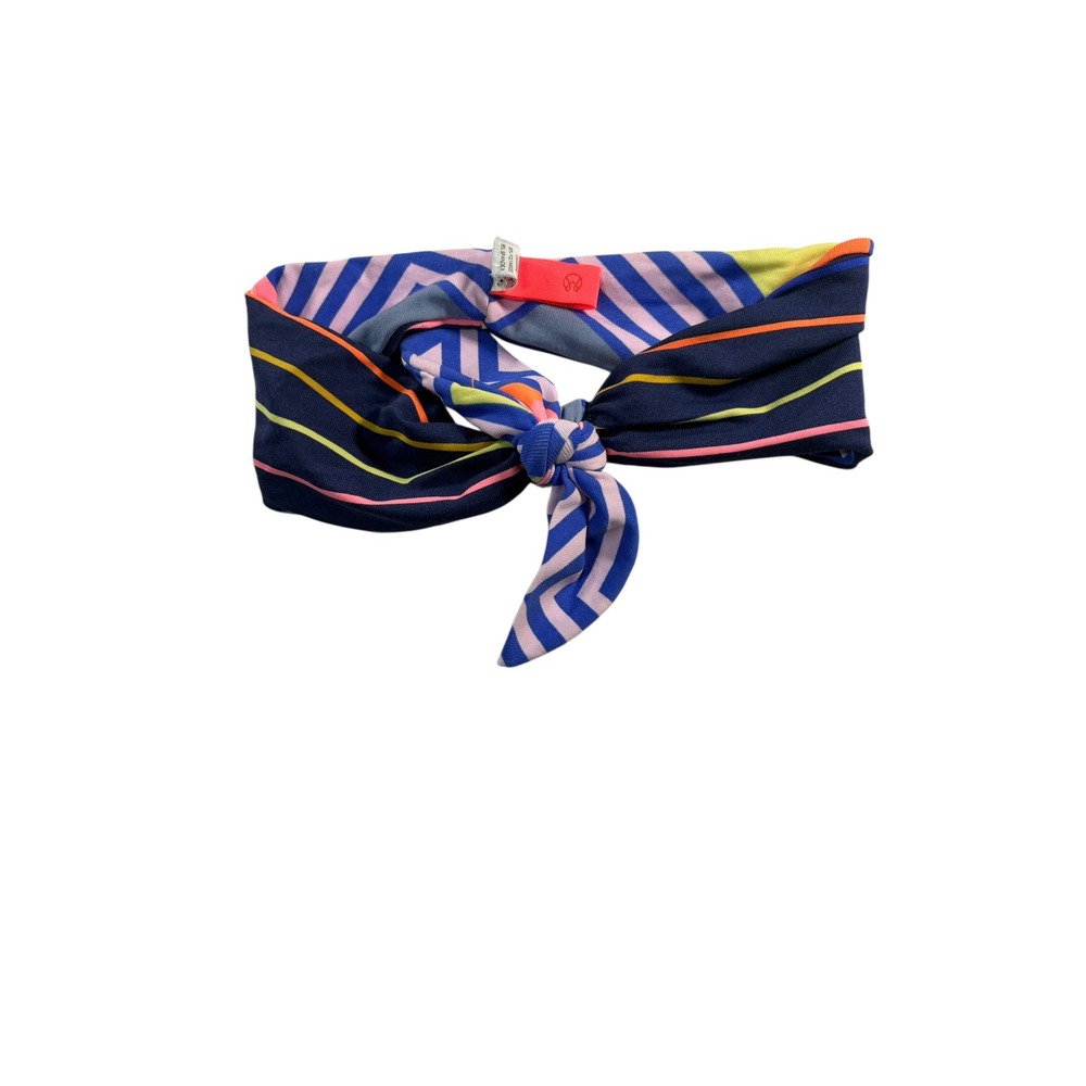 Maaji Headband Womens OS Multi Color Excellent Striped Geometric Knot Front